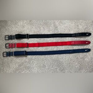 Nike Youth Elastic Adjustable Baseball Belts in Black, Red & Navy